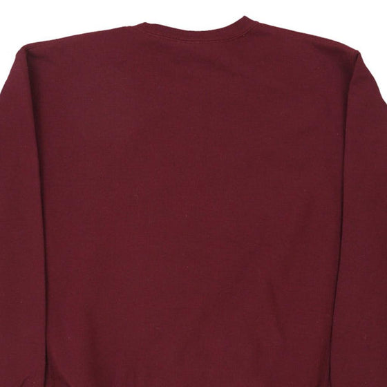 Vintage burgundy Russell Athletic Sweatshirt - mens x-large