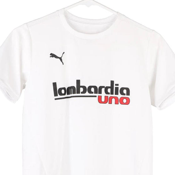 Vintage white Age 11-12 Lombardia Uno Puma T-Shirt - boys medium