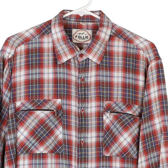 Vintage red Follie Flannel Shirt - mens x-large