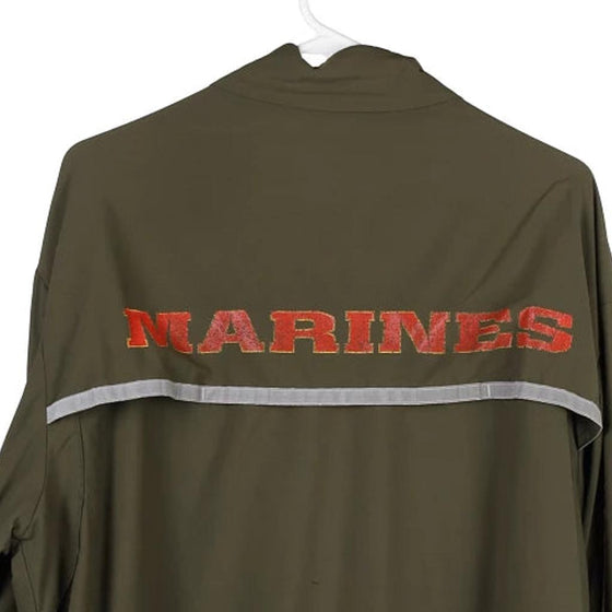 Vintage khaki Marines New Balance Jacket - mens x-large