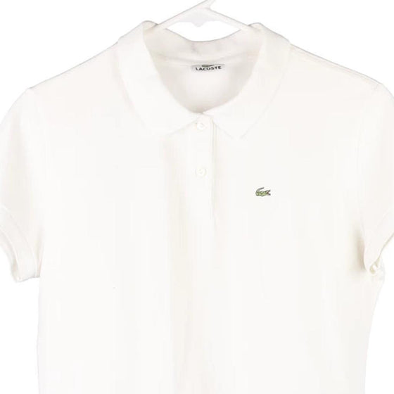 Vintage white Lacoste Polo Shirt - womens medium