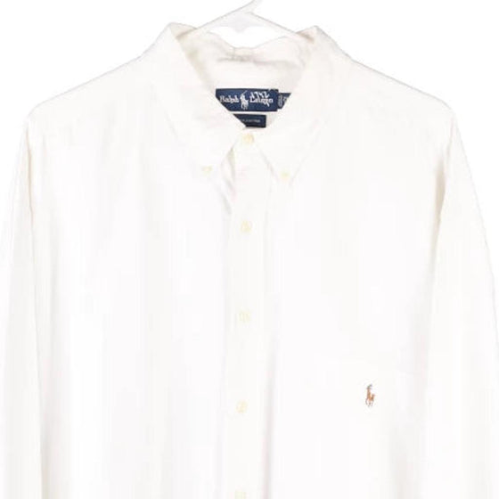 Vintage white Ralph Lauren Shirt - mens large