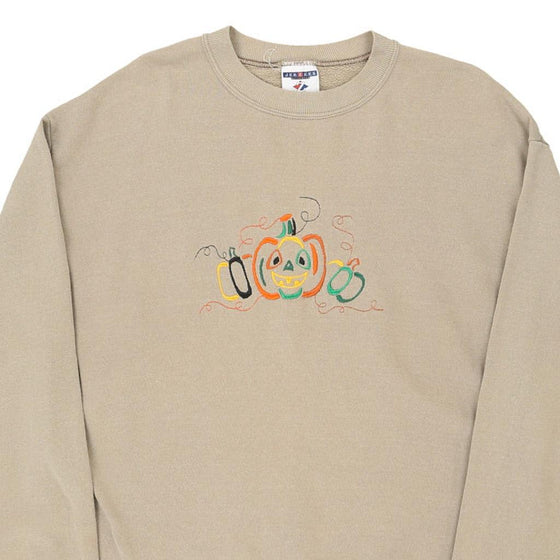 Vintage beige Jerzees Sweatshirt - mens large