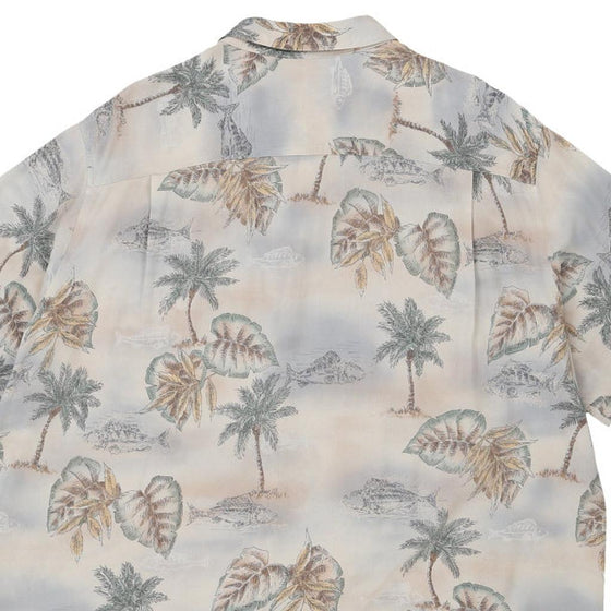 Vintage white Batik Bay Hawaiian Shirt - mens xx-large