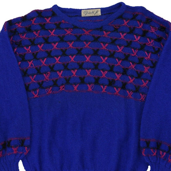 Vintage blue Giente Fe Jumper - womens medium