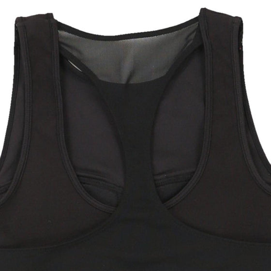 black polyester sports bra