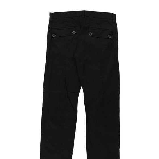 Just Cavalli Trousers - 34W UK 12 Black Cotton