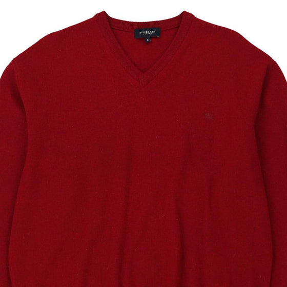 Vintage red Burberry London Jumper - mens small