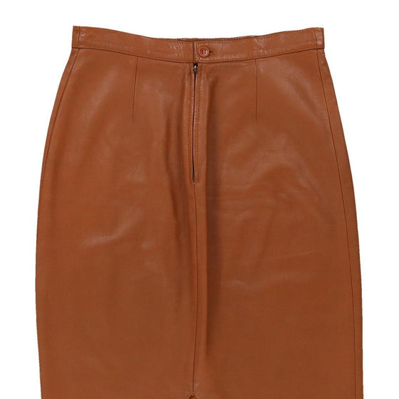 Trussardi Mini Skirt - 28W UK 8 Brown Leather