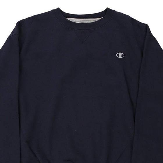 Vintage navy Champion Sweatshirt - mens x-large