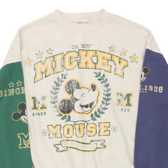 Vintage cream Mickey Mouse Disney Sweatshirt - mens large