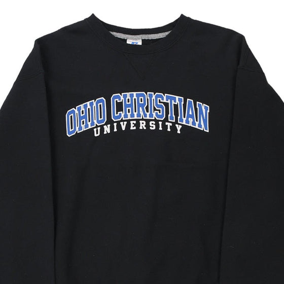 Vintage black Ohio Christian University Russell Athletic Sweatshirt - mens large