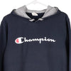 Vintage navy Champion Hoodie - mens medium