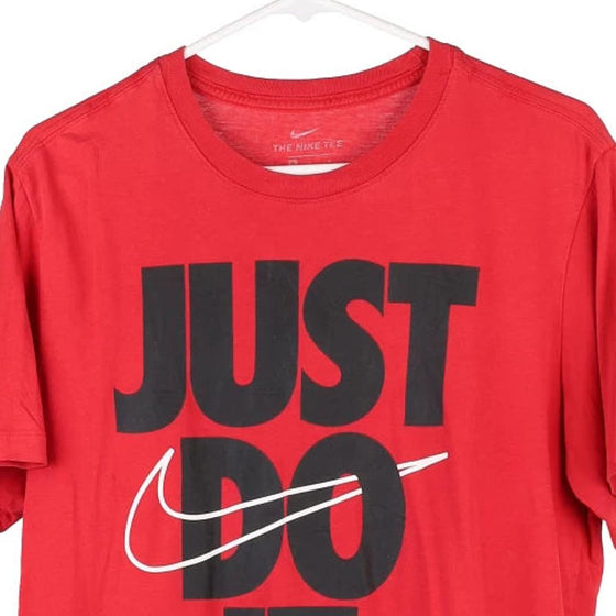 Pre-Loved red Just Do It Nike T-Shirt - mens medium