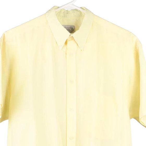 Vintage yellow Giulio Ferrini Short Sleeve Shirt - mens medium