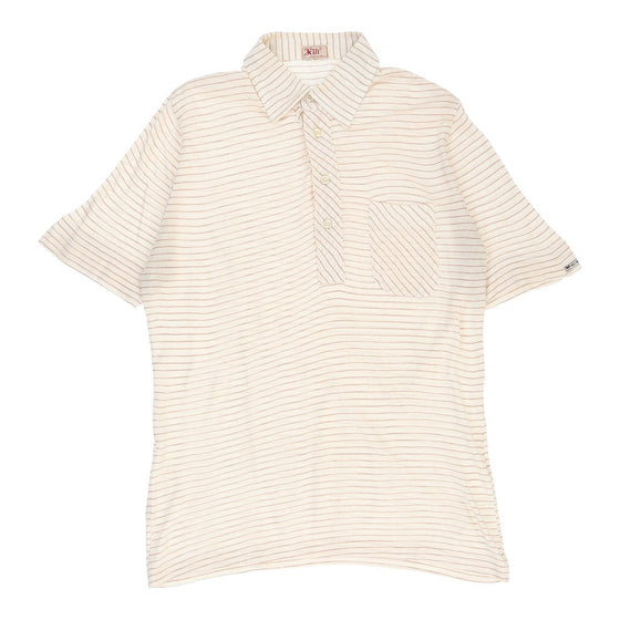 Vintage Kilt Polo Shirt - Large Cream Acrylic polo shirt Kilt   