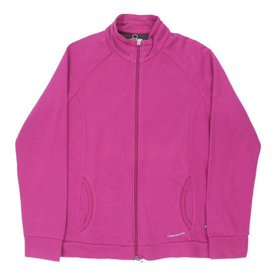 Vintage Champion Zip Up - XL Pink Cotton zip up Champion   