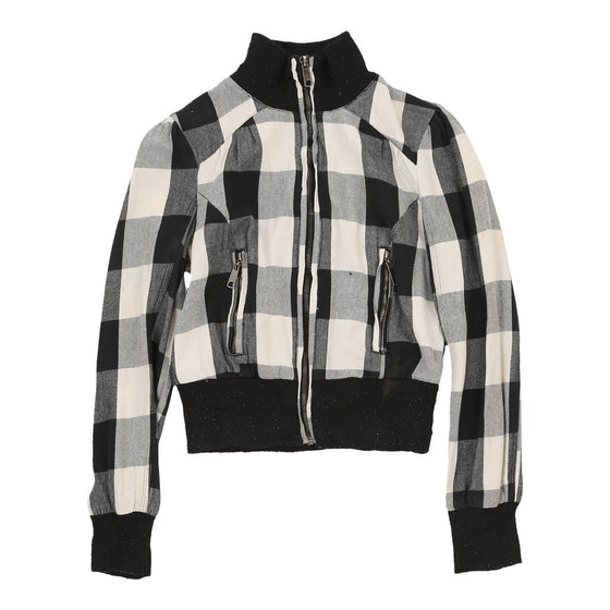 Max Checked Jacket - Small Black & White Cotton Blend jacket Max   