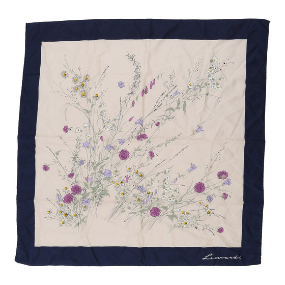 Leonardi Floral Scarf - No Size Cream Polyester scarf Leonardi   