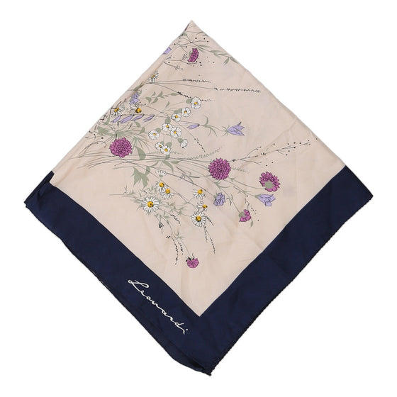 Leonardi Floral Scarf - No Size Cream Polyester scarf Leonardi   