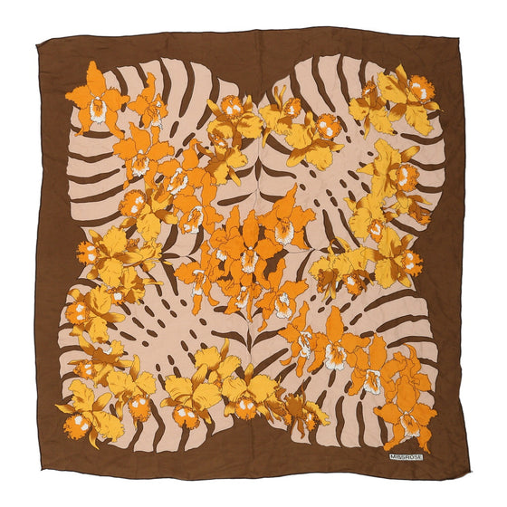 Missrose Floral Scarf - No Size Brown Polyester scarf Missrose   