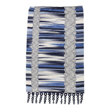  Sinem Striped Scarf - No Size Blue Polyester scarf Sinem   