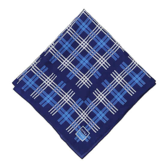 Nivea Checked Scarf - No Size Blue Polyester scarf Nivea   