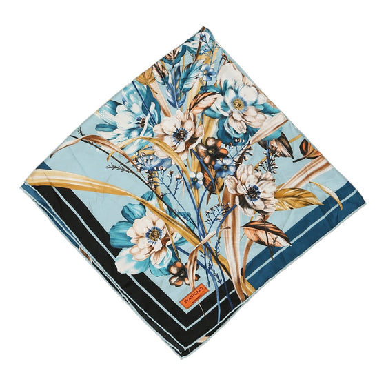 Avant Garde Milano Floral Scarf - No Size Blue Polyester scarf Avant Garde Milano   