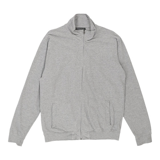 Vintage Kappa Zip Up - XL Grey Cotton zip up Kappa   