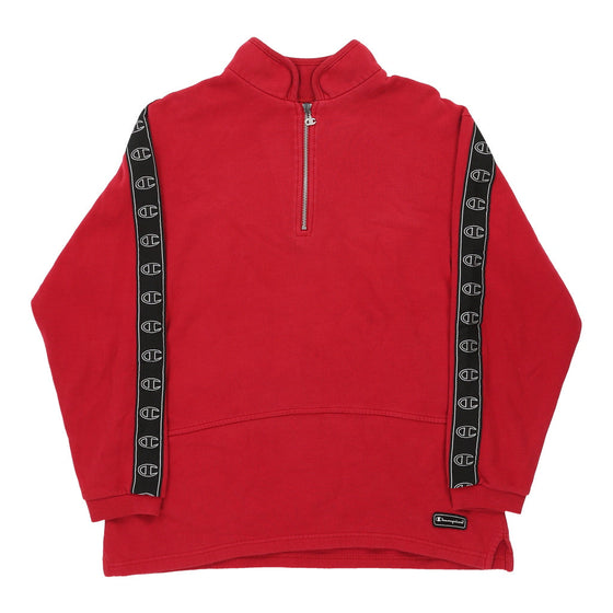 Vintage Champion 1/4 Zip - Small Red Cotton 1/4 zip Champion   