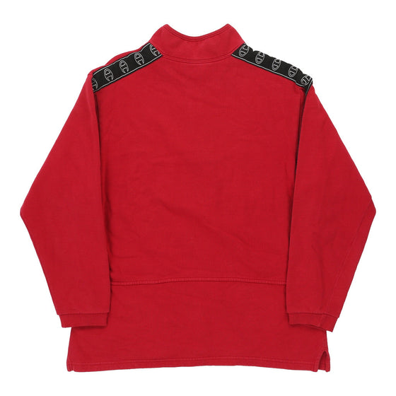 Vintage Champion 1/4 Zip - Small Red Cotton 1/4 zip Champion   