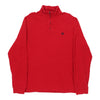 Vintage Chaps Ralph Lauren 1/4 Zip - XL Red Cotton 1/4 zip Chaps Ralph Lauren   