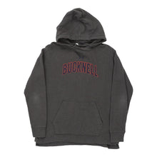  Vintage Bucknell Under Armour Hoodie - Small Grey Cotton hoodie Under Armour   