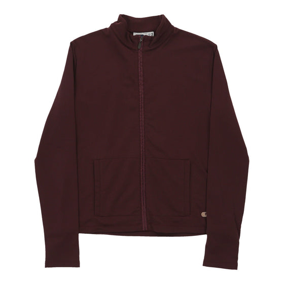 Vintage Champion Zip Up - Large Burgundy Cotton zip up Champion   