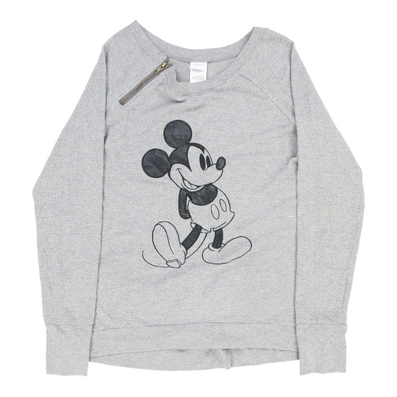 Vintage Disney Sweatshirt - Large Grey Polyester Blend sweatshirt Disney   