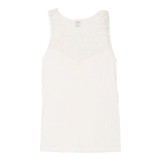 Antonellas Lace Vest - Medium White Cotton vest Antonellas   