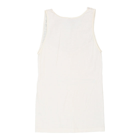 Antonellas Lace Vest - Medium White Cotton vest Antonellas   