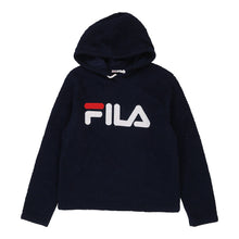  Fila Spellout Hoodie - Small Navy Polyester hoodie Fila   