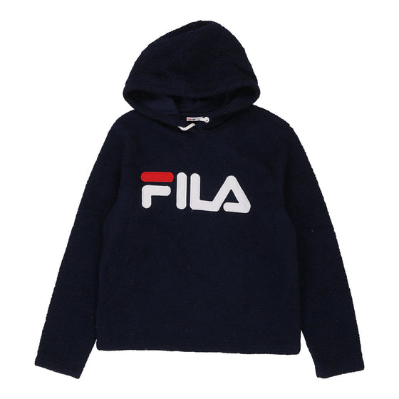 Fila Spellout Hoodie - Small Navy Polyester hoodie Fila   