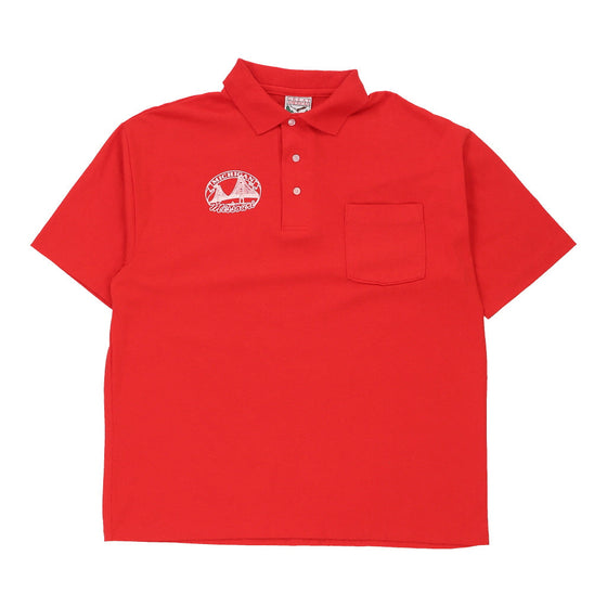 Michigan Missouri Great American Polo Shirt - Large Red Cotton Blend polo shirt Great American   