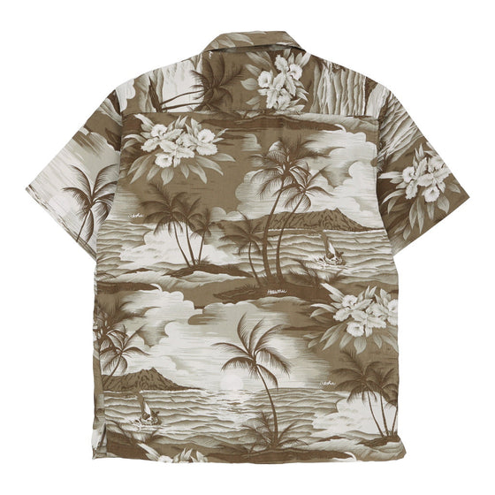 Aloha Joe Hawaiian Shirt - Medium Green Polyester