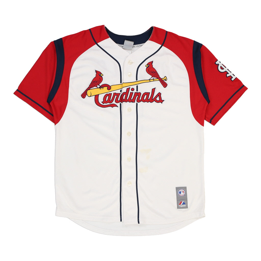 St. Louis Cardinals Jersey Mens Size XL Blue & Red Cooperstown  Collection NWT