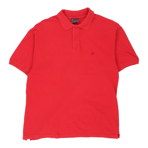 Champion Polo Shirt - Medium Red Cotton polo shirt Champion   