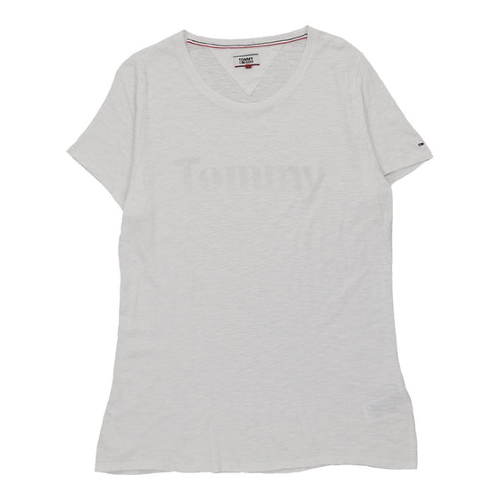 Vintage Tommy Jeans T-Shirt - Large White Cotton t-shirt Tommy Jeans   