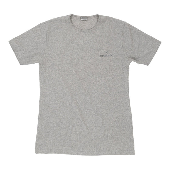 Vintage Diadora T-Shirt - XS Grey Cotton t-shirt Diadora   