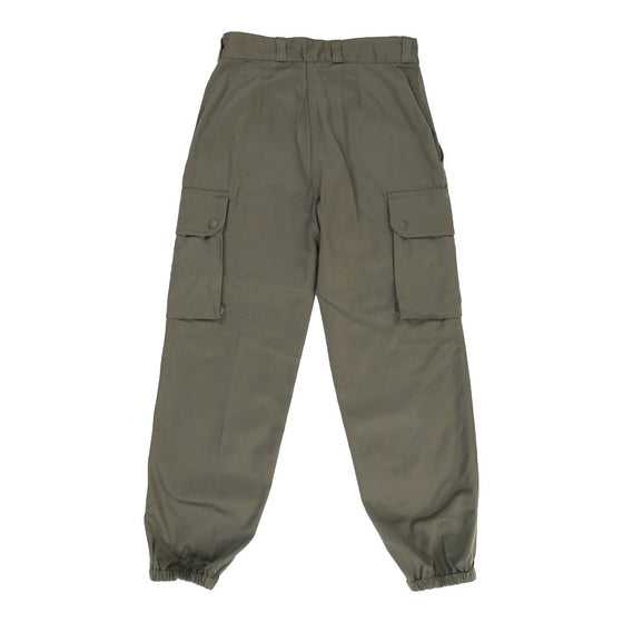 Vintage Double Knee Unbranded Cargo Trousers - 28W UK 8 Khaki Cotton cargo trousers Unbranded   