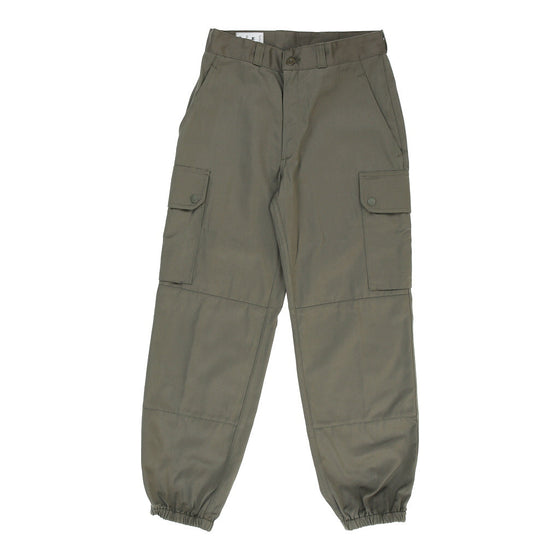 Vintage Double Knee Unbranded Cargo Trousers - 28W UK 8 Khaki Cotton cargo trousers Unbranded   