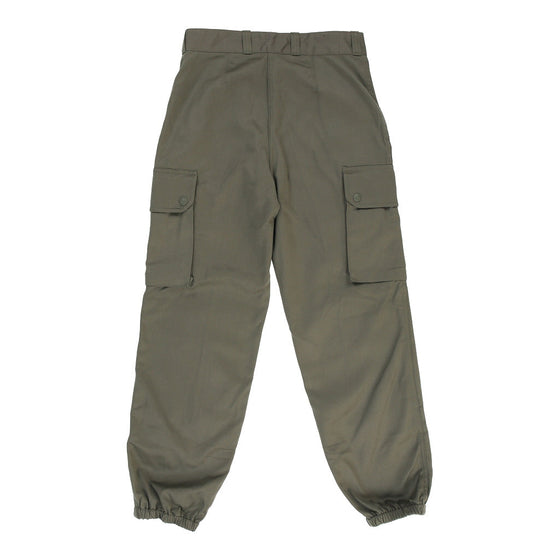 Vintage Double Knee Unbranded Cargo Trousers - 28W UK 8 Khaki Cotton cargo trousers Unbranded   