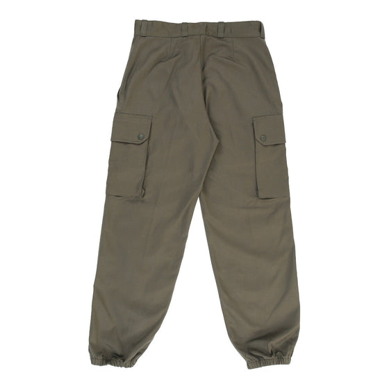 Vintage Double Knee Unbranded Cargo Trousers - 28W UK 8 Khaki Cotton cargo trousers Unbranded   