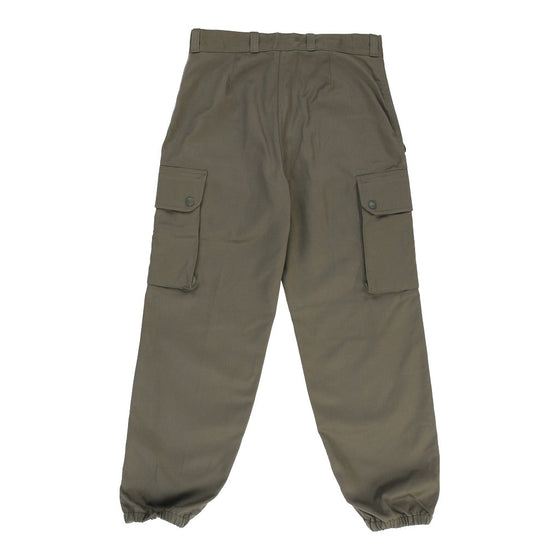 Vintage Double Knee Unbranded Cargo Trousers - 28W UK 8 Khaki Cotton cargo trousers Unbranded   